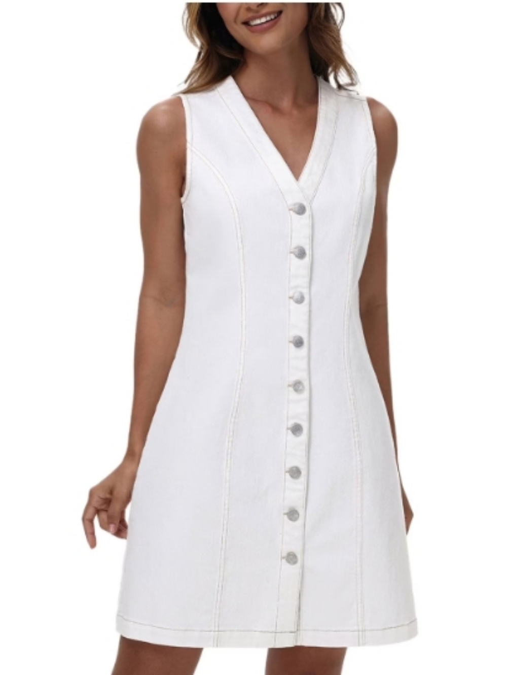 Frye Ivory Button-Down Dress L SIZE